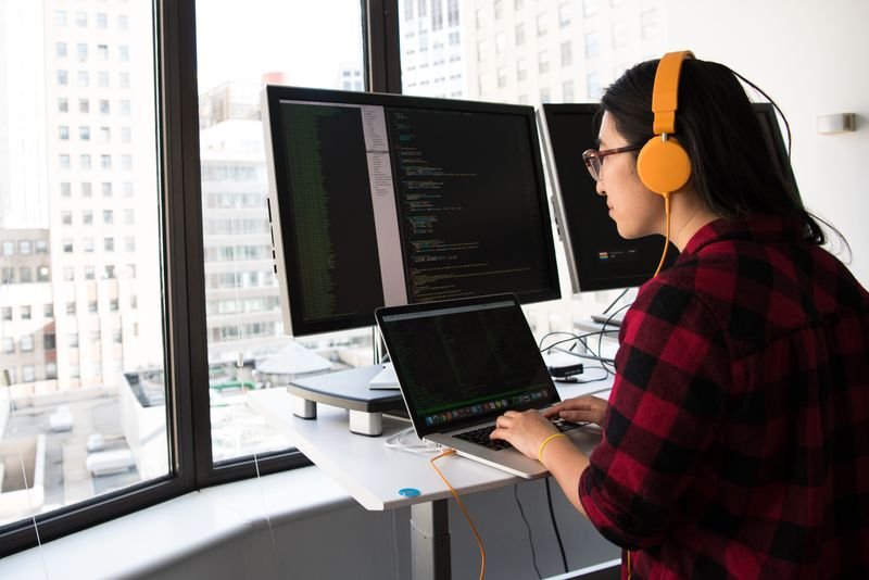 Code on computer screen